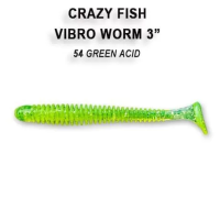 Силиконовая приманка Crazy Fish Vibro Worm 3" 11-75-54-6