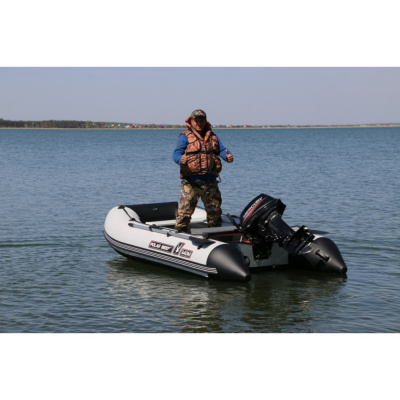 Лодка Polar Bird 385M Merlin НДНД Стеклокомпозит (серый) 