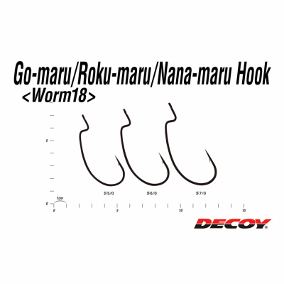 Крючки офсетные Decoy WORM 18 Hook 7/0 4шт