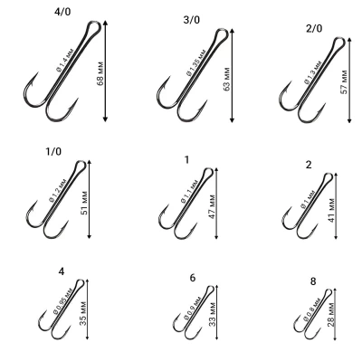 Двойной крючок CF Long Tail Double Hook №2 4шт
