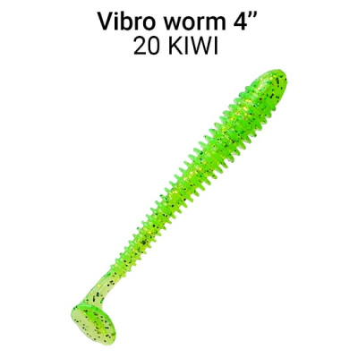 Силиконовая приманка Crazy Fish Vibro Worm 4" 75-100-20-6