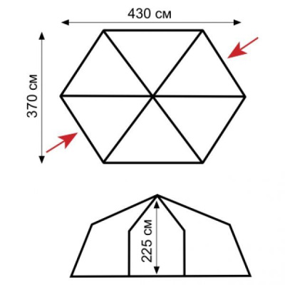 Палатка-Шатер TRAMP LITE Mosquito Sand 4.3х3.7х2.25 м (V2) + Съемный пол из терпаулинга