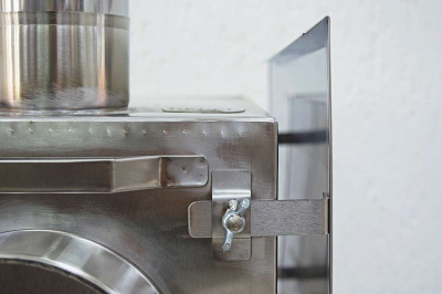 Печь Берег для палатки "Экономка" Средняя New (стационарные экраны - труба 80мм)