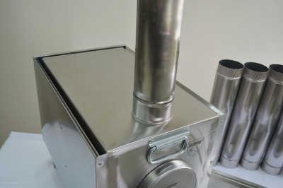 Печь Берег для палатки  "Армейская" New (труба - 100мм)