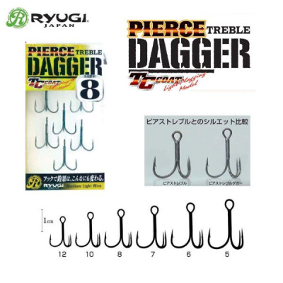 Тройник Ryugi Pierce Treble Dagger TC Coat №7 (6 шт)