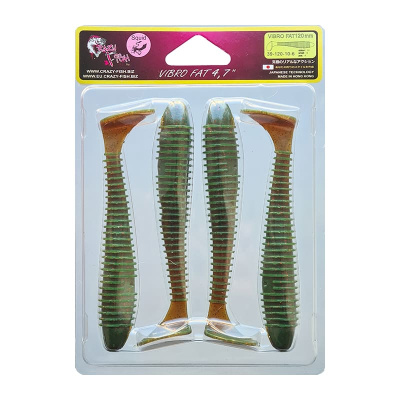Силиконовая приманка Crazy Fish Vibro Fat 4.7" 39-120-14-6