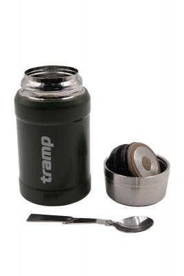 Термос Tramp пищевой в чехле 0.8 л оливковый