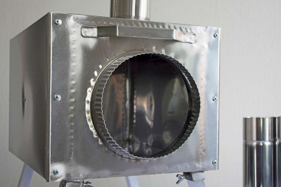 Печь Берег для палатки "Экономка" Малая New (стационарные экраны - труба 65мм)