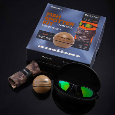 Подарочный набор Deeper Fish Spotter Kit (эхолот Deeper CHIRP+ 2, очки и бафф)
