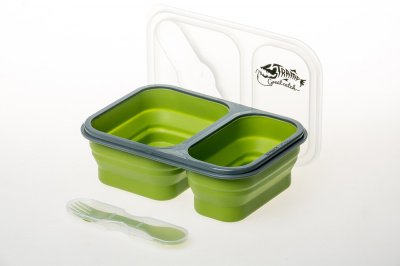 Двойной силиконовый контейнер 900 мл Tramp