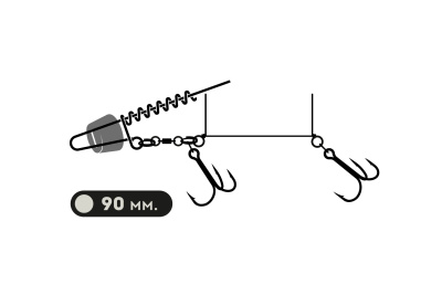 Оснастка Xbaits X Stinger Platinum 90 mm крючок 1/0