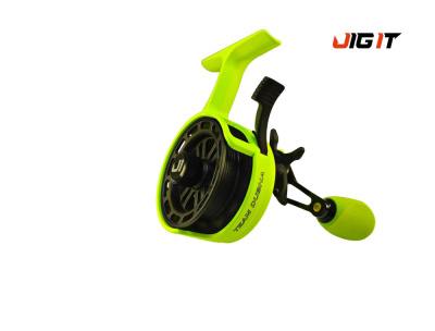 Катушка зимняя Jig It Team Dubna Vib Special G2 Lime , левая рука