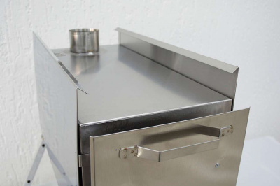 Печь Берег для палатки  "Экономка" Большая New (съемные экраны - труба 80мм)