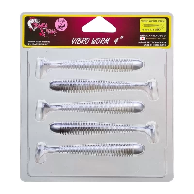 Силиконовая приманка Crazy Fish Vibro Worm 4" 75-100-17d-6