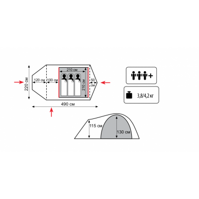 Палатка Универсальная Tramp Lite Twister 3 (V2)