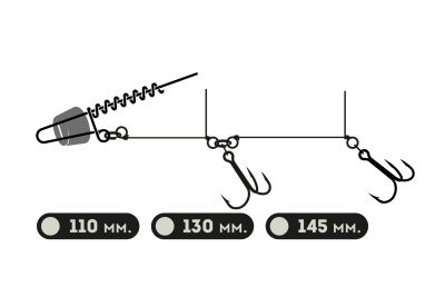 Оснастка Xbaits X Stinger Platinum 110 mm крючок 2/0