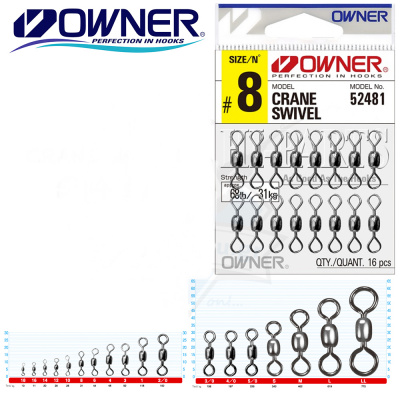 Вертлюжок Owner Crane Swivel №12 20кг/16шт