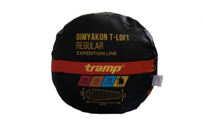 Спальный мешок кокон Tramp Oimyakon T-Loft Regular (правый) 225*80*55 см (-30°C)
