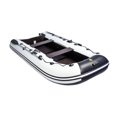 Лодка ПВХ Ривьера Компакт 3200 С "Касатка" светло-серый/черный
