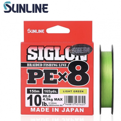 Шнур Sunline Siglon PE X8 Light Green 300m #4 60lb/29kg