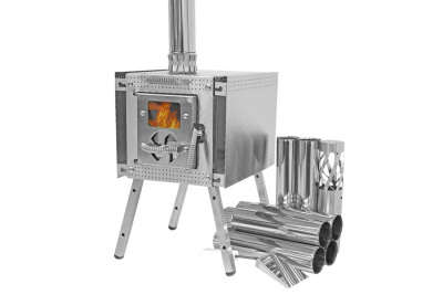 Печь Берег для палатки "Atomstove" Малая New  (труба - 65мм)