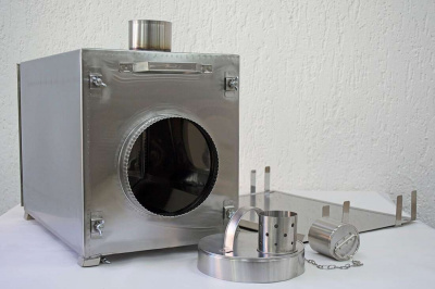 Печь Берег для палатки  "Экономка" Большая New (съемные экраны - труба 80мм)