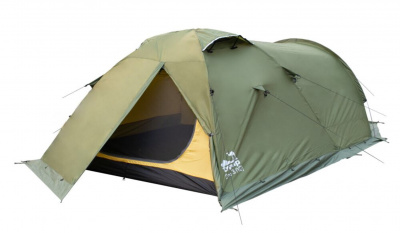 Палатка Экспедиционная Tramp Cave 3 Green (V2)