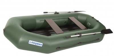 Лодка гребная под мотор Лоцман Профи 280 ВНД (зелёный)