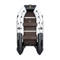Лодка ПВХ Ривьера Максима 3800 СК "Комби" светло-серый/черный