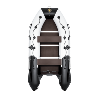 Лодка ПВХ Ривьера Максима 3400 СК "Комби" светло-серый/черный