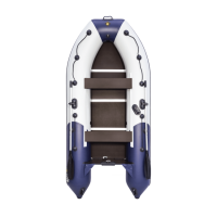 Лодка ПВХ Ривьера Компакт 3400 СК "Комби" светло-серый/синий