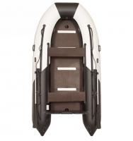 Лодка моторная килевая Лоцман М-330 Премиум (бело-чёрный)