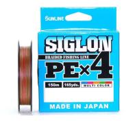 Шнур Sunline Siglon PE X4 Multicolor 150m #0.8 12lb/6kg