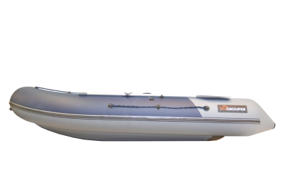 Лодка Grouper GR 375W (кокпит 92 см) НДНД (серо - синий) модель 2026 г