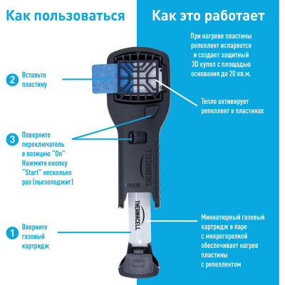 Прибор противомоскитный Thermacell MR-300 Black Repeller (черный)