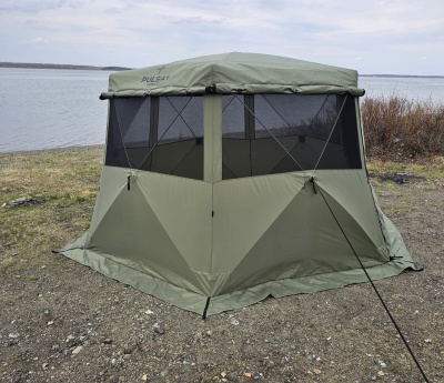 Палатка - Шатёр Pulsar Cosmo Haki (340х300/200 см) + Гидро Пол