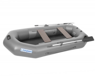 Лодка гребная под мотор Лоцман Профи 260 (серый)