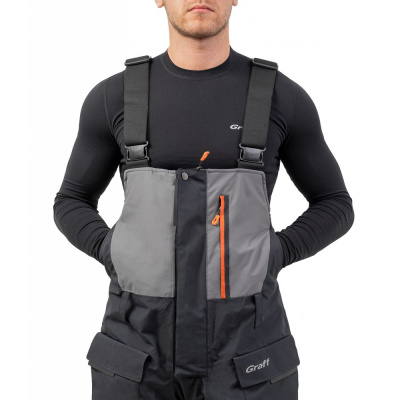 Костюм рыболовный Graff зимний -50°С (218ОВ черно-серый) размер XL (182-188)