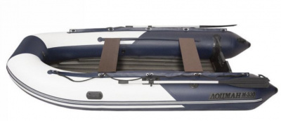 Лодка моторная килевая Лоцман М-330 НД НД Премиум (бело-синий)