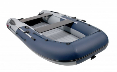 Лодка Grouper GR 335W (кокпит 80 см) НДНД (серо - красный) модель 2025 г