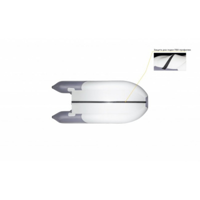 Лодка ПВХ Ривьера Компакт 3400 СК "Комби" светло-серый/черный