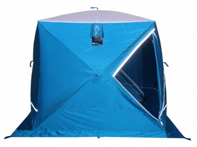 Зимняя палатка Призма Премиум STRONG (1-сл) 225*215 (бело-оранжевая)