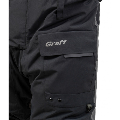 Костюм рыболовный Graff зимний -50°С (218ОВ черно-серый) размер XXL (182-188)