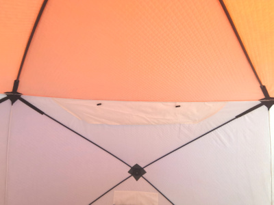 Зимняя палатка Пингвин Mr. Fisher Лонг 250 MAX Термо (3-сл) 250*225 (бело-оранжевый)