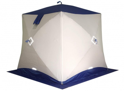 Всесезонная палатка Призма Шелтерс Премиум (1-сл) 215*215 (бело-синий)