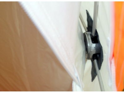 Зимняя палатка Призма Премиум (2-сл) 215*215 (бело-оранжевый)