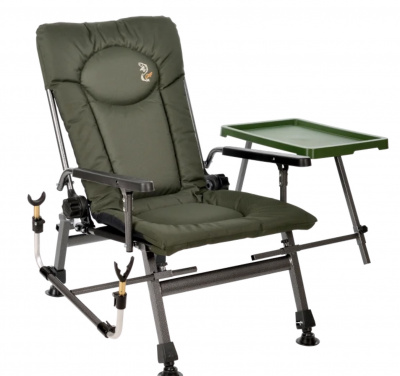 Кресло карповое складное Elektrostatyk с подлокотниками и столиком F5R ST/P
