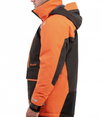 Костюм рыболовный Graff (поплавок -15°С) (215ОВ-11 черно-оранжевый) размер XXXL (176-182)