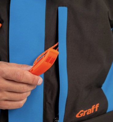 Костюм рыболовный Graff (поплавок -15°С) (215ОВ-3 черно-голубой) размер XXXL (182-188)