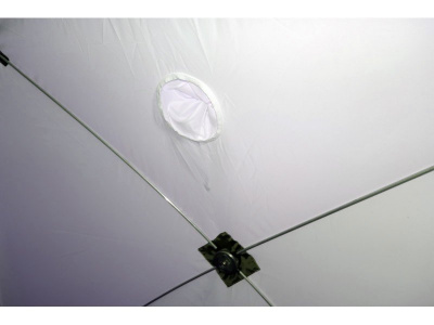 Походная баня Пингвин Призма Премиум (1-сл) 215*215 cm Композит (бело-зеленый)